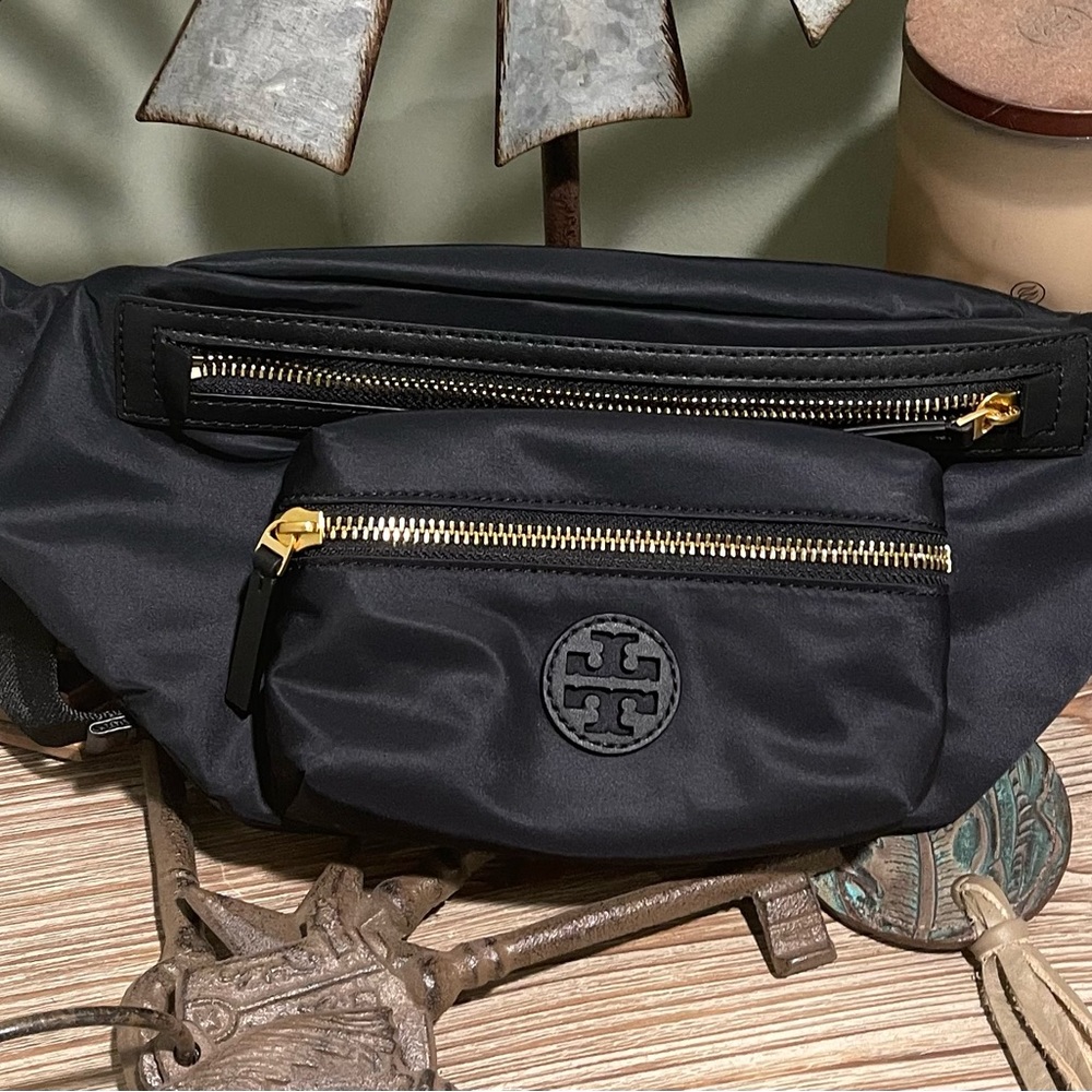 NWT Tory Burch black nylon fanny belt bag
